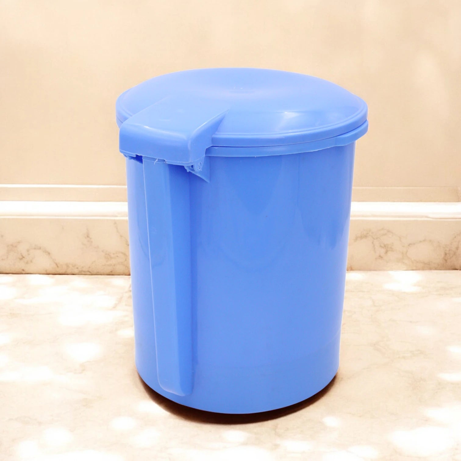 ALFELAIJ 10L Blue Pedal Bin | Small Household Trash Can with Lid | Odor-Control Waste Bin for Kitchen, Office, Restaurant & Outdoor Use