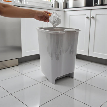 ALFELAIJ Zahi Trash Bin with Removable Inner Bucket | Durable Plastic Trash Can | Hands-Free Foot Pedal Waste Bin