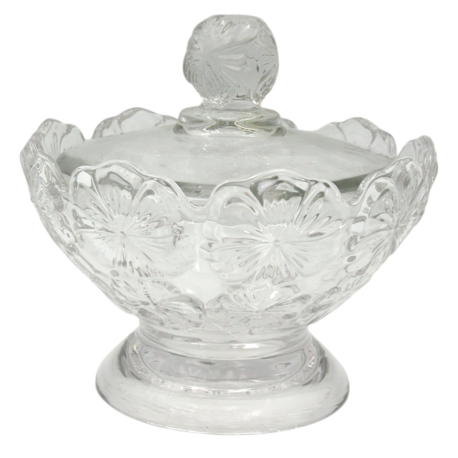 Bloom Crystal Candy Bowl – Exquisite Men’s Serving Piece with Brilliant Cut Design – Elegant Glassware for Chocolates, Nuts & Treats – Dishwasher Safe & Durable – Perfect Gift for Housewarming, Parties & Special Occasions – SUG1407A/G - Damoo