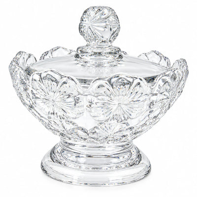 Bloom Crystal Candy Bowl – Exquisite Men’s Serving Piece with Brilliant Cut Design – Elegant Glassware for Chocolates, Nuts & Treats – Dishwasher Safe & Durable – Perfect Gift for Housewarming, Parties & Special Occasions – SUG1407A/G - Damoo