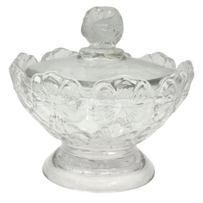 Bloom Crystal Candy Bowl – Exquisite Men’s Serving Piece with Brilliant Cut Design – Elegant Glassware for Chocolates, Nuts & Treats – Dishwasher Safe & Durable – Perfect Gift for Housewarming, Parties & Special Occasions – SUG1407A/G - Damoo