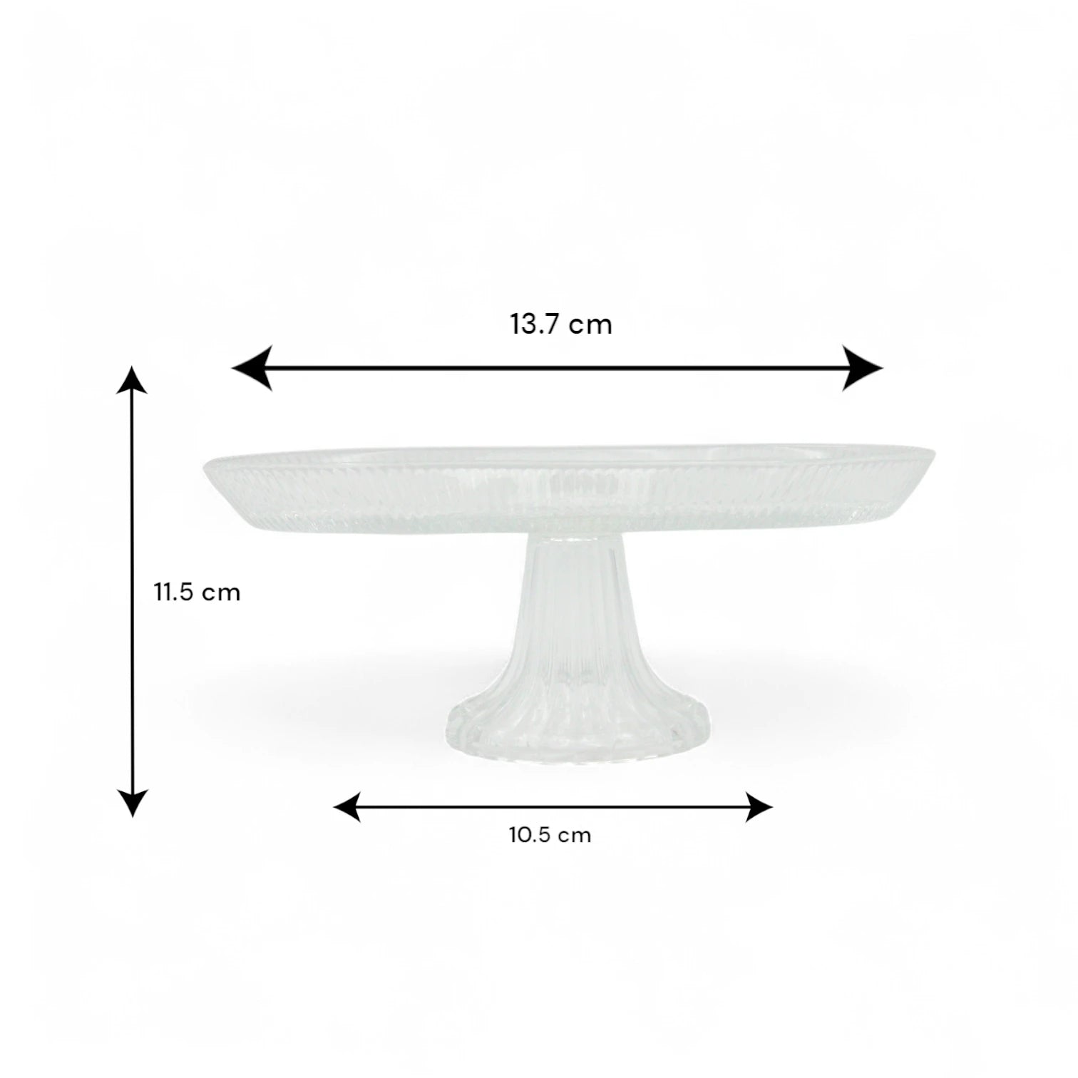AML Home Collection Elegant Crystal Glass Cake Stand with Pedestal Base – Decorative Round Dessert Display Plate for Cakes, Cupcakes, Pastries, Fruits & Appetizers – Durable Clear Glass Serving Platter for Weddings, Parties & Home Decor (p155911B)) - Damoo