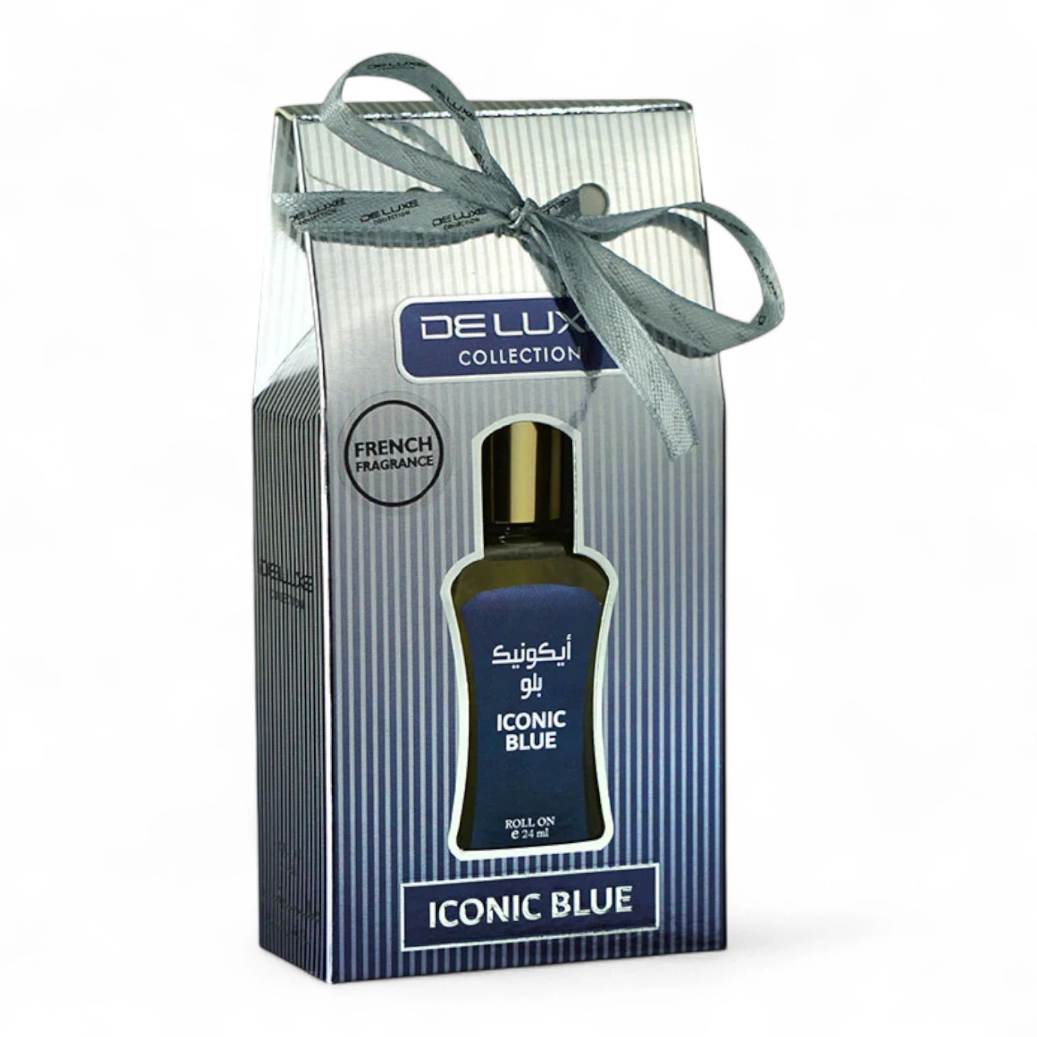 Iconic Blue Roll-On Perfume Oil 36ml – Concentrated Oriental Musky Attar with Lavender, Citrus, Rose & Patchouli Notes - Damoo