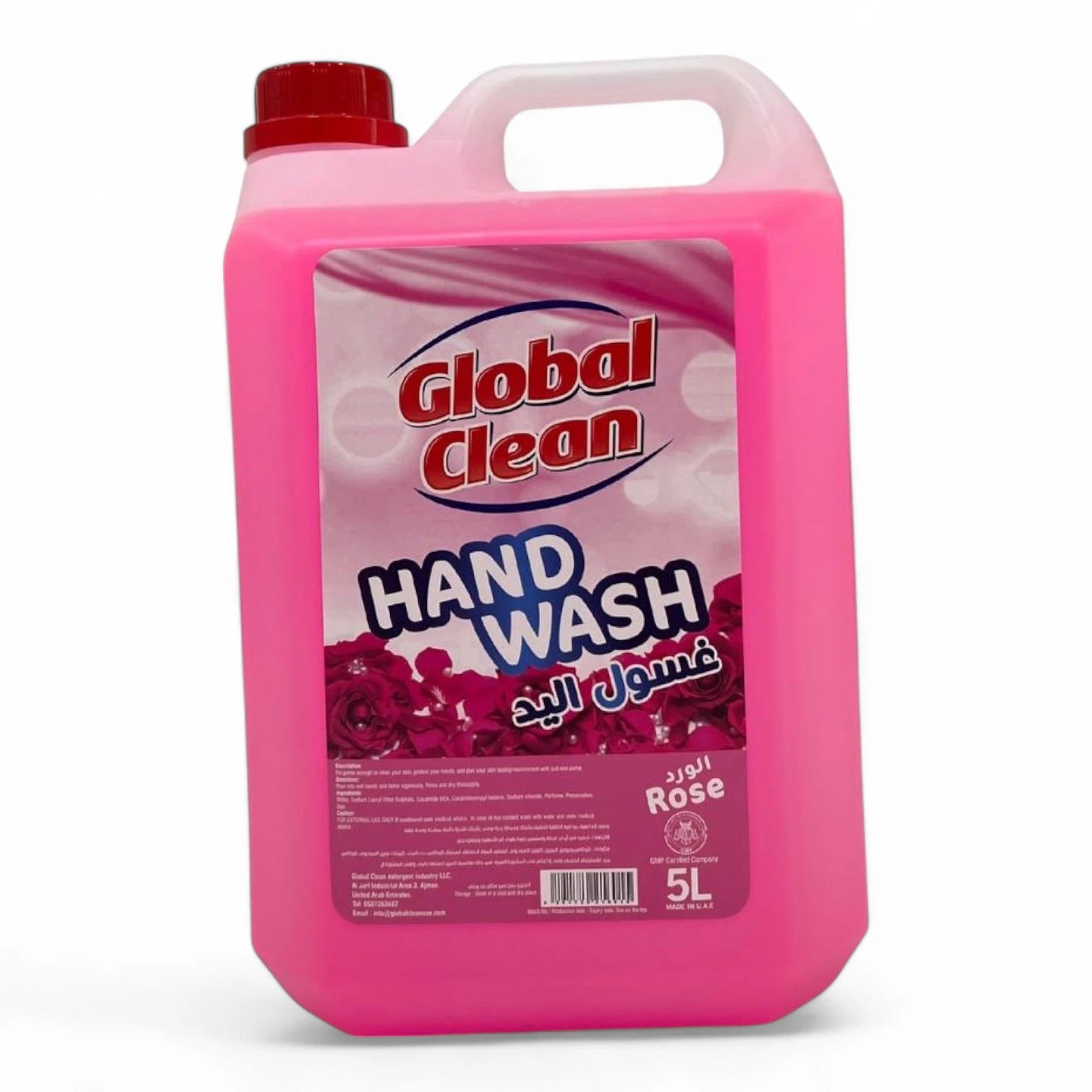 Global Clean Rose Hand Wash – 5L – Softening & Refreshing Liquid Soap with Long-Lasting Floral Scent - Damoo