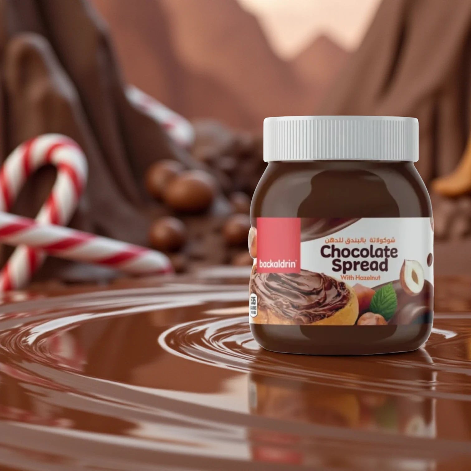 Backaldrin Chocolate Hazelnut Spread 350g – Smooth, Rich & Ready-to-Use Cocoa Delight with Real Hazelnuts - Damoo
