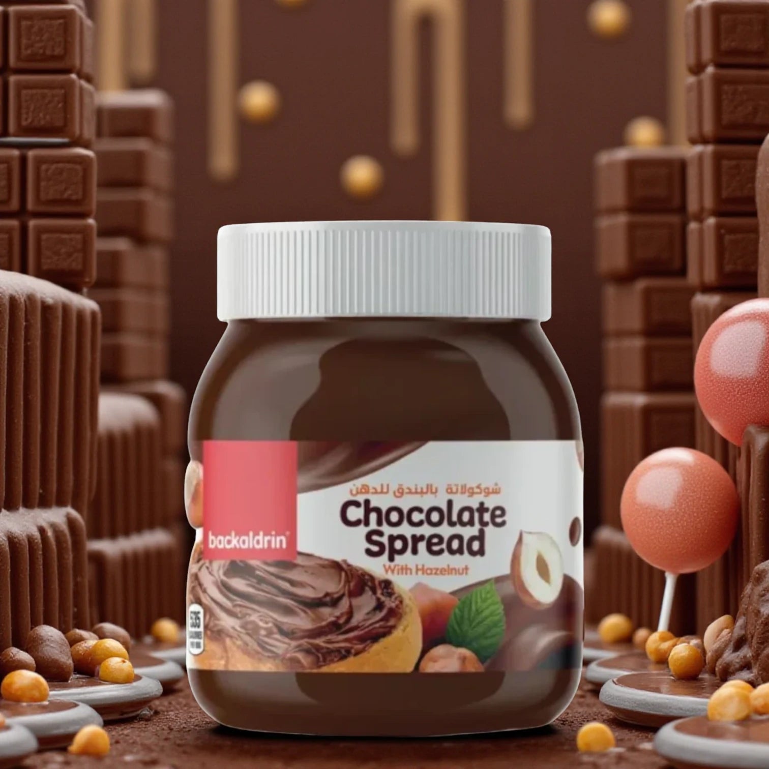 Backaldrin Chocolate Hazelnut Spread 350g – Smooth, Rich & Ready-to-Use Cocoa Delight with Real Hazelnuts - Damoo