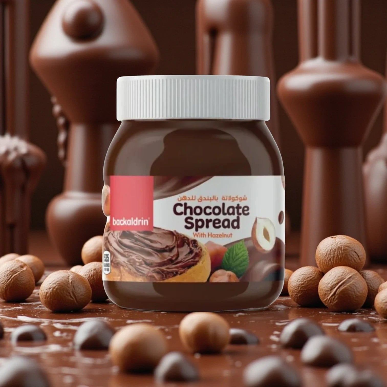 Backaldrin Chocolate Hazelnut Spread 350g – Smooth, Rich & Ready-to-Use Cocoa Delight with Real Hazelnuts - Damoo