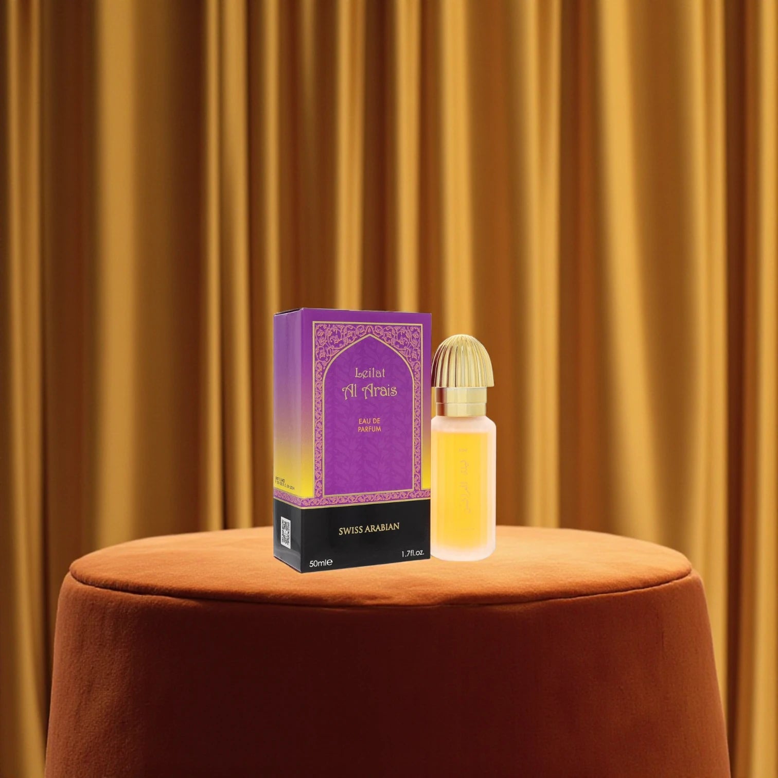 Swiss Arabian Leilat Al Arais Eau De Parfum Spray for Men – 50ml (1.7 oz) | Long-Lasting Oriental Fresh Cologne with Citrus, Rose, Cinnamon & Woody Notes - Damoo