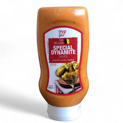 MF Special Dynamite Sauce 500ml – Creamy & Spicy Gourmet Dipping Sauce for Dynamite Shrimp, Sushi, Burgers & More – Premium Belgian Recipe in Easy Squeeze Bottle - Damoo