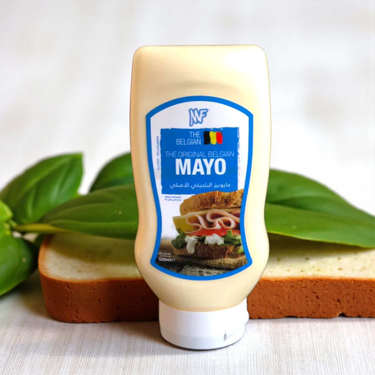 MF The Original Belgian Mayonnaise 500ml – Authentic Creamy European Mayo in Easy Squeeze Bottle – Perfect for Sandwiches, Burgers, Fries, Dips & Salads - Damoo