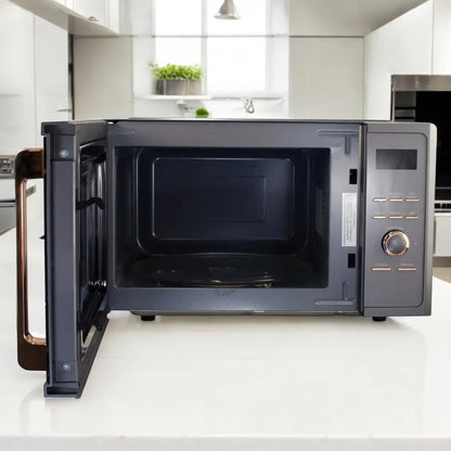 Sonashi 25L Digital Microwave Oven with Touch Control – SMO-925DG | 1000W Power, Grill Function, Child Safety Lock, Fast Heating & Defrost, 5 Power Levels, Pull Handle Door – Ideal for Home & Office Use (Black/White) - Damoo