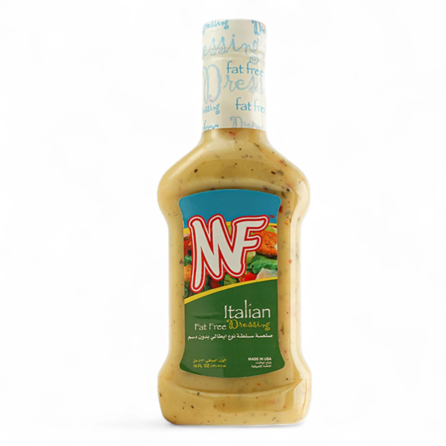 MF Fat-Free Italian Dressing – 473ml | Healthy Salad Dressing with Bold Italian Herbs & Zesty Flavor – Guilt-Free, Low-Calorie Condiment Made in USA - Damoo