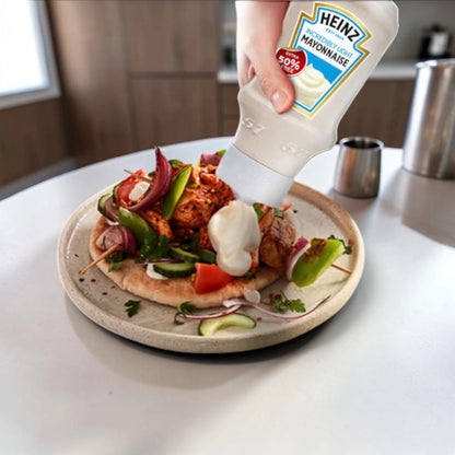 Heinz Incredibly Light Mayonnaise Top Down Squeezy Bottle 600ml, Reduced Fat Creamy Mayo Spread, Smooth Dressing for Sandwiches Salads Wraps & Dips - Damoo