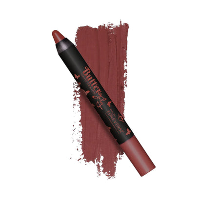 Forever52 Butterfly Matte Lip Crayon – Blue Berry Shade NB009, Semi-Matte Long-Lasting Lip Color, Highly Pigmented & Smooth Application - Damoo