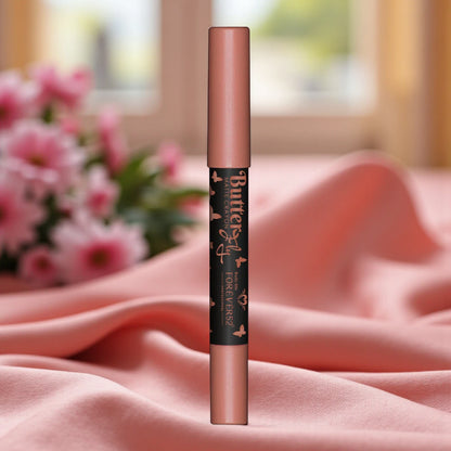 Forever52 Butterfly Matte Lip Crayon – Rosewood Shade NB010, Semi-Matte Long-Lasting Lip Color, Highly Pigmented & Smooth Crayon Application - Damoo
