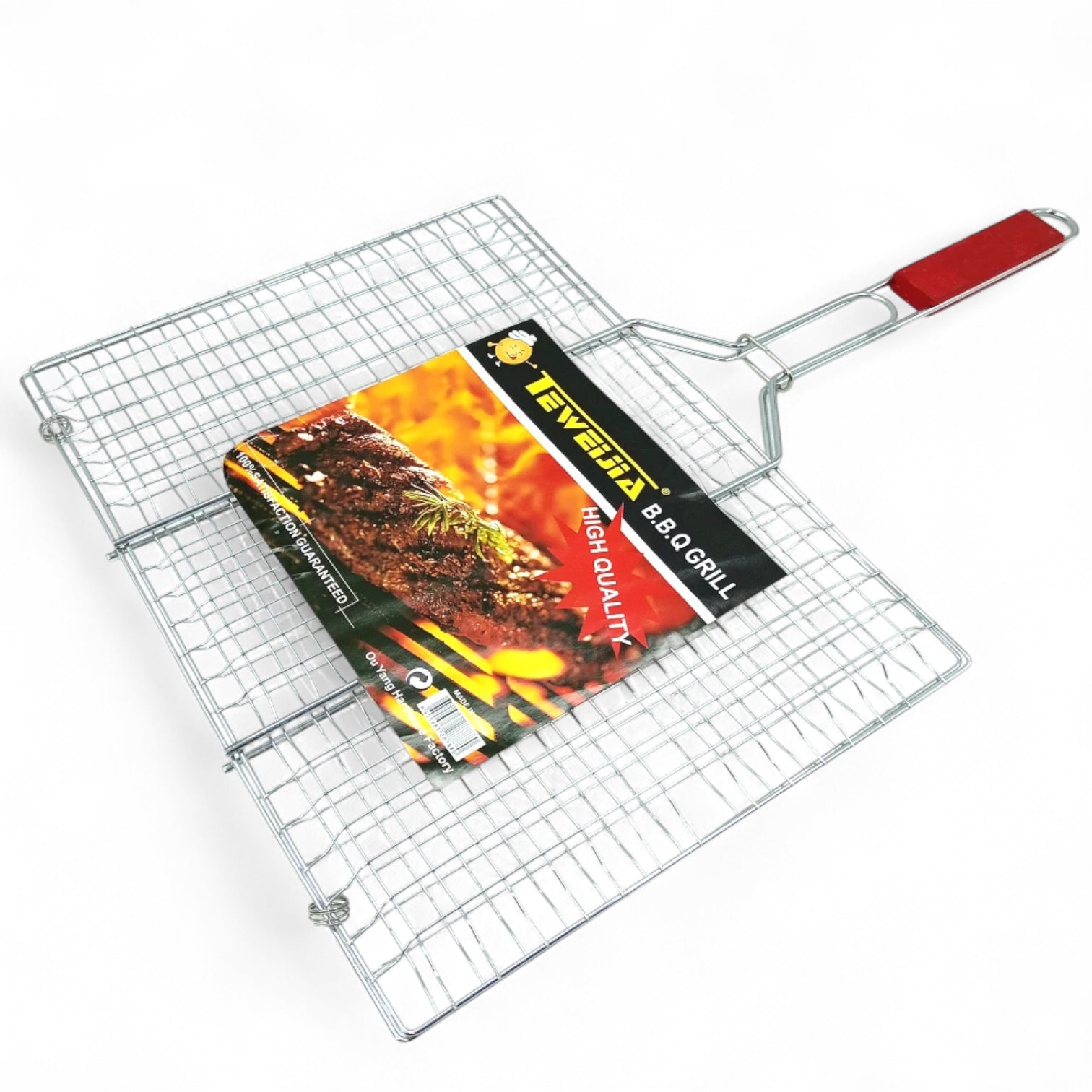 TEWEIJIA High Quality BBQ Grill Net  – Durable Stainless Steel Non-Stick Barbecue Grid for Grilling Meat, Fish & Vegetables