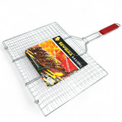 TEWEIJIA High Quality BBQ Grill Net  – Durable Stainless Steel Non-Stick Barbecue Grid for Grilling Meat, Fish & Vegetables