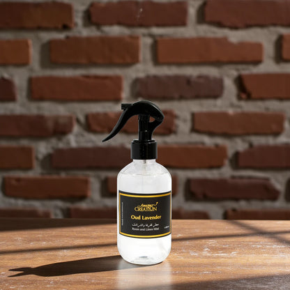 Amazing Creation Oud Lavender Room & Linen Mist – 300ml – Luxury Air & Fabric Freshener with Calming Floral & Oriental Wood Notes - Damoo