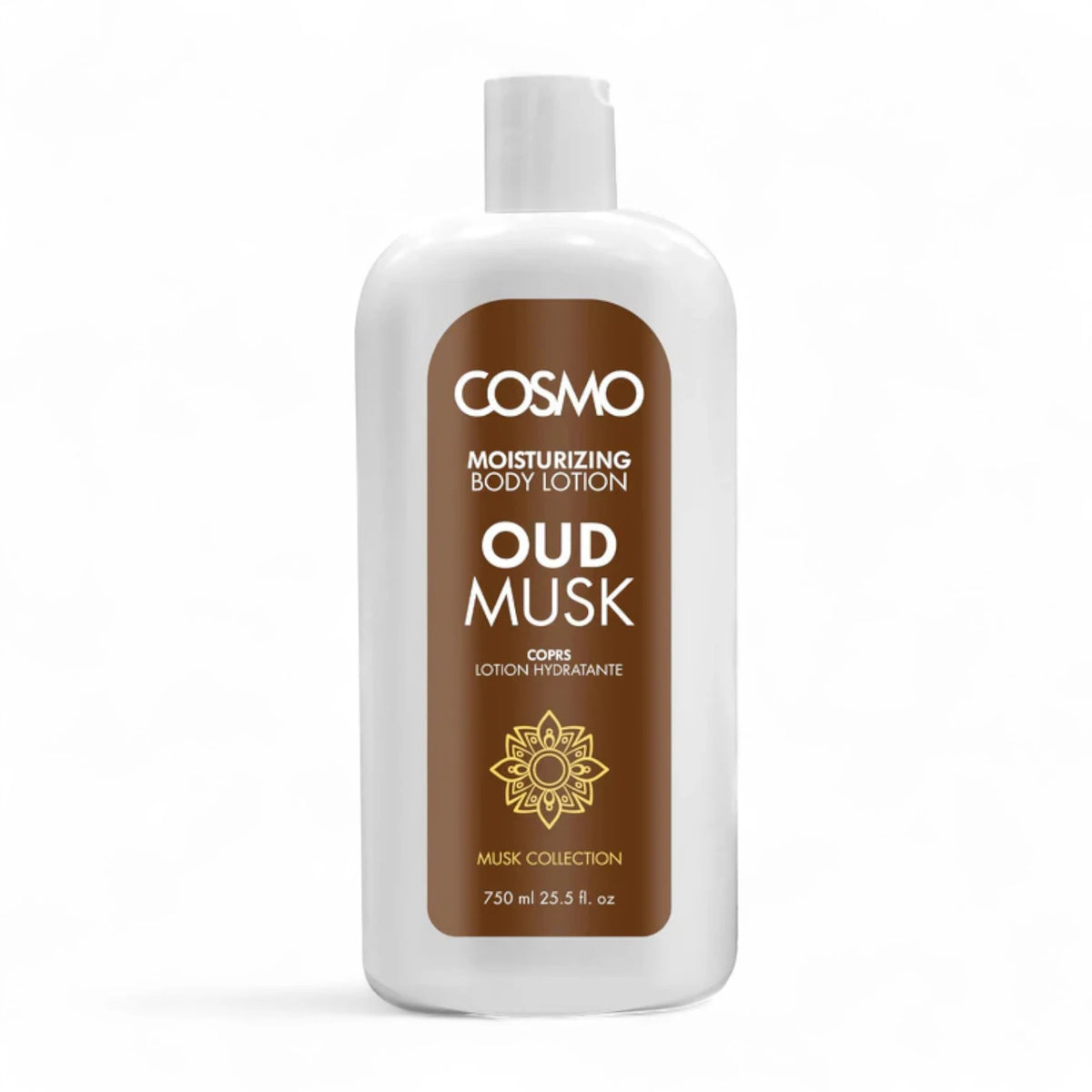 COSMO Oud Musk Moisturizing Body Lotion 750ml | Luxurious Hydrating Lotion with Natural Extracts, Vitamins & Minerals, Captivating Oud Fragrance for Men & Women - Damoo