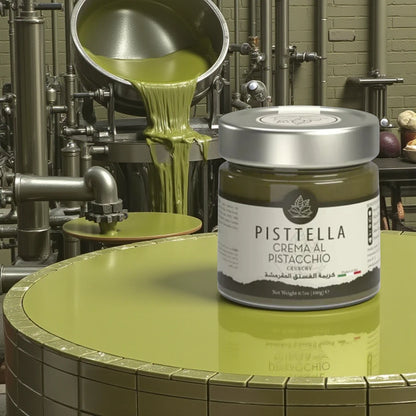 Pisttella Crunchy Pistachio Spread Cream – Premium Sicilian Pistachio Delight with Crunchy Texture - 190g Jar - Damoo