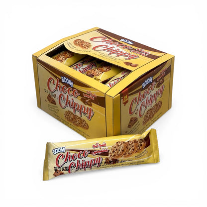 Boom Choco Chippy Cookies 24 Pack – Crispy Chocolate Chip Cookies with Crunchy Texture & Rich Chocolaty Flavor - Damoo