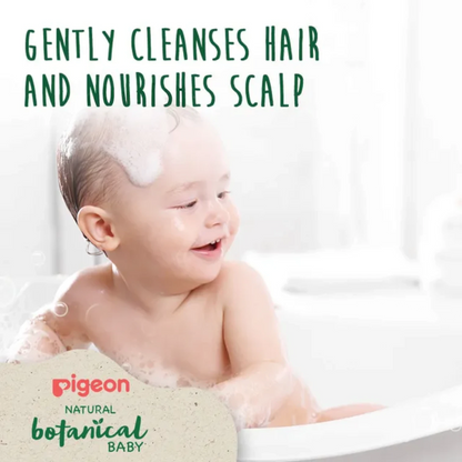 Pigeon Natural Botanical Baby Shampoo – 200ml | Gentle Formula with Argan, Olive & Chamomile | Hypoallergenic & Tear-Free for Newborns - Damoo