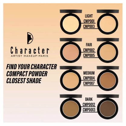 CHARACTER Micro Silk Powder CMP002 – Silky Matte Finish, Full Coverage, Lightweight & Long-Lasting Compact Powder for Smooth, Shine-Free Skin - Damoo
