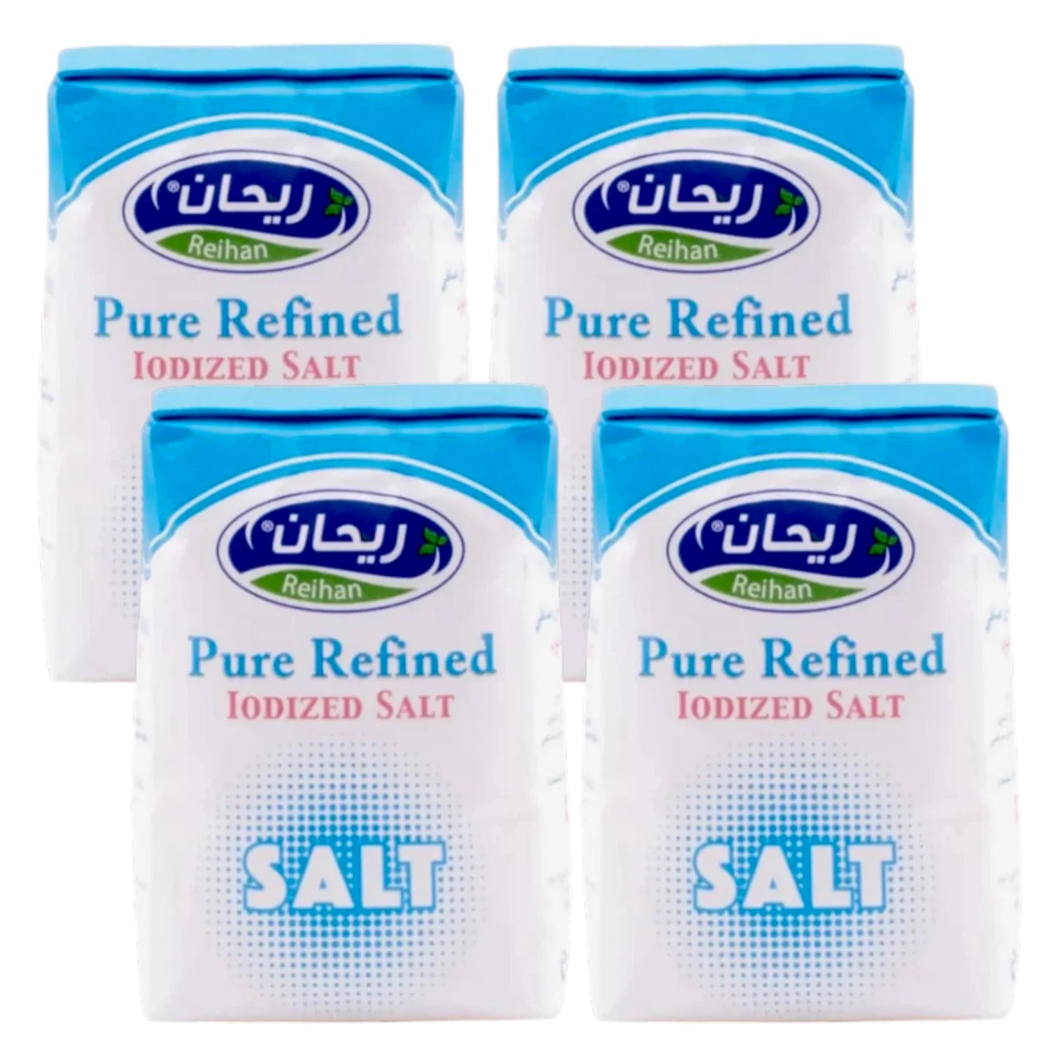 Reihan Iodized Salt 1kg Pack of 4 – Premium Fine Salt with Essential Iodine for Everyday Cooking & Seasoning - Damoo