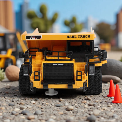 H Star Remote Control Haul Mining Truck | 2.4GHz RC Engineering Dump Truck Toy with 9CH Full Functions, Sound Effects & Lights – Kids Construction Vehicle Gift
