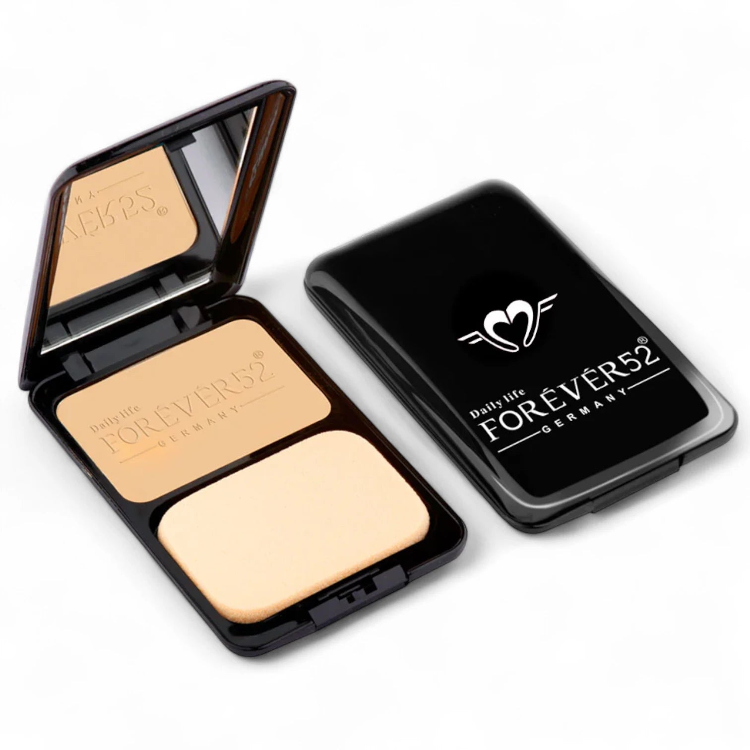 Forever52 Two Way Cake Skin Care SPF 15 – Shade Lace STC105, Lightweight Long-Lasting Powder Foundation, Oil-Free Breathable Coverage with Natural Matte Finish - Damoo