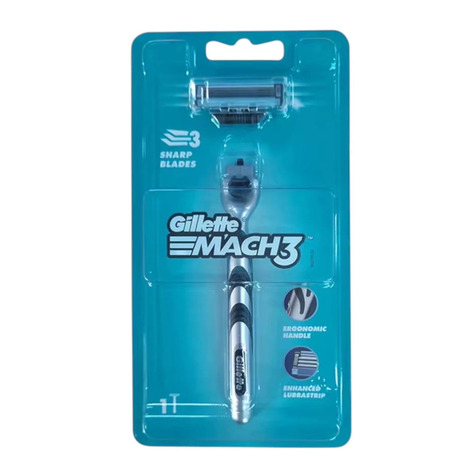 Gillette MACH3 Men’s Razor with 1 Refillable Blade Cartridge – 3 Sharp Blades, Ergonomic Handle & Enhanced Lubrastrip for Smooth Shave - Damoo