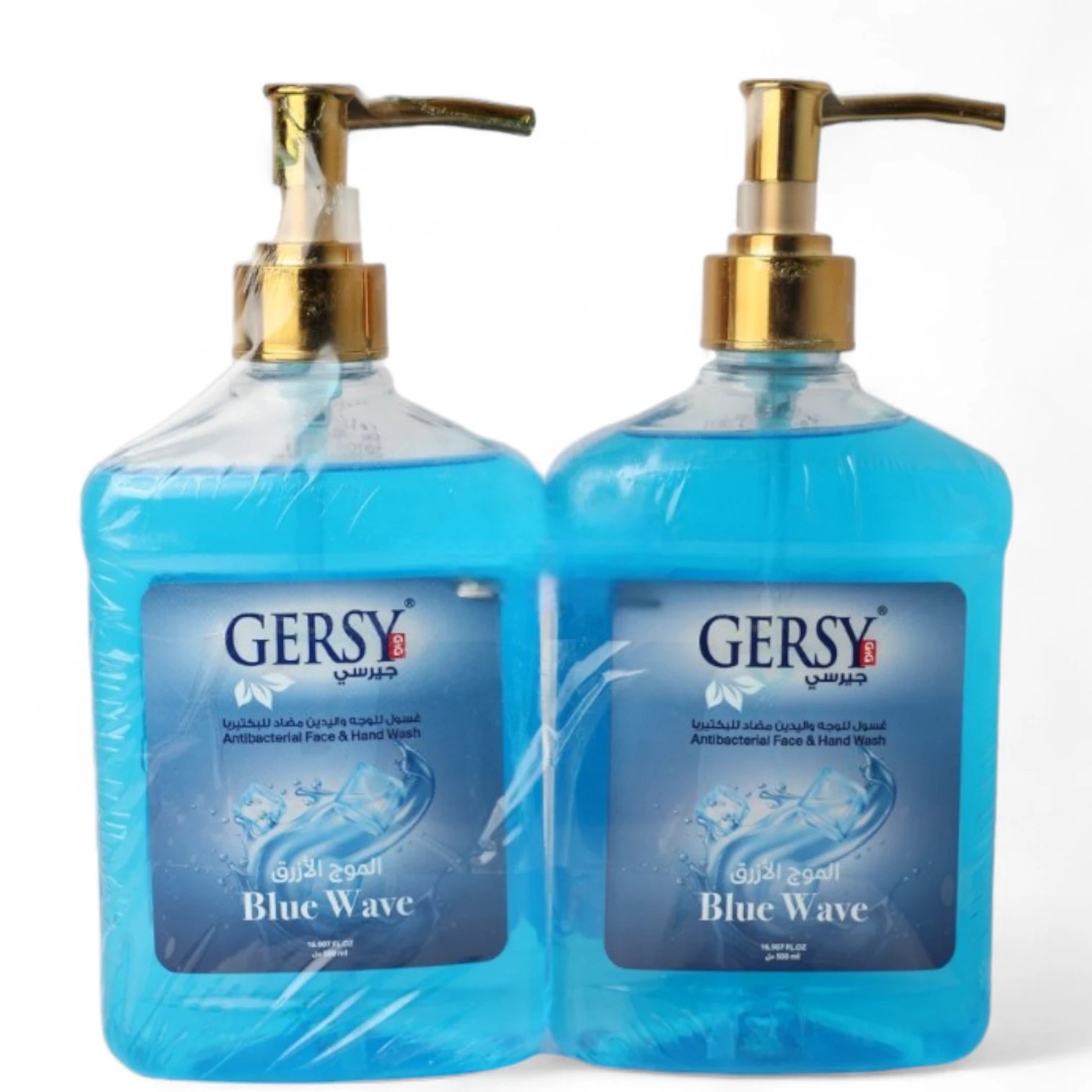Gersy Blue Wave Antibacterial Face & Hand Wash – Pack of 2 x 500ml | Deep Clean with Ocean Fresh Scent | Gentle & Effective Cleanser - Damoo