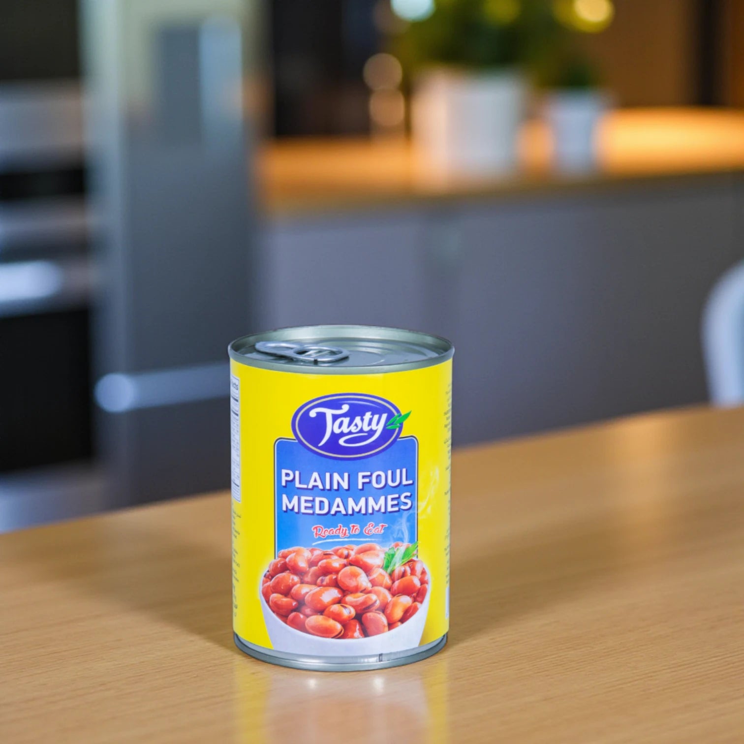 Tasty Plain Foul Medammes – Ready-to-Eat Fava Beans, 400g Can (Pack of 3) – Traditional Middle Eastern Flavor - Damoo