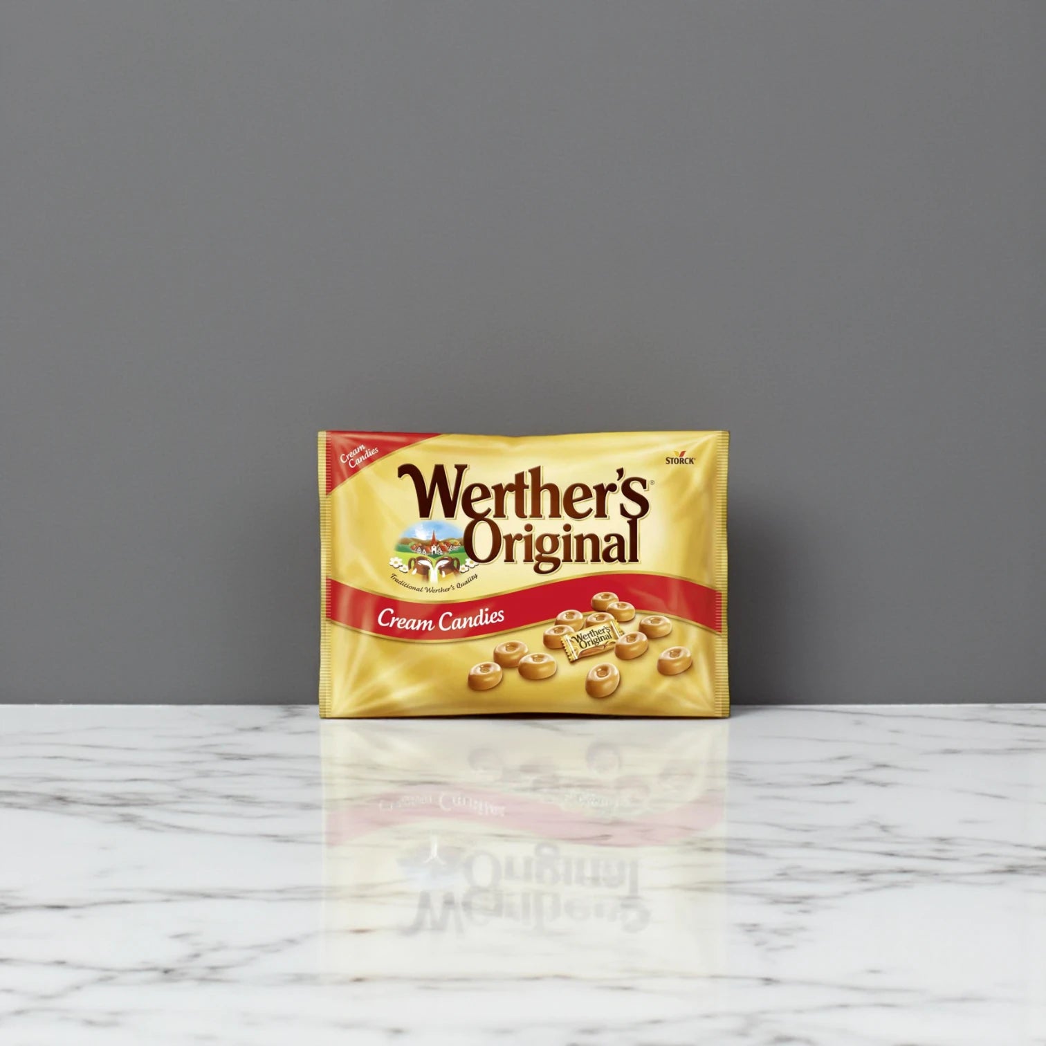 Storck Werther’s Original Cream Candy – 800g Bag | Smooth & Buttery Caramel Sweets | Individually Wrapped for Freshness - Damoo