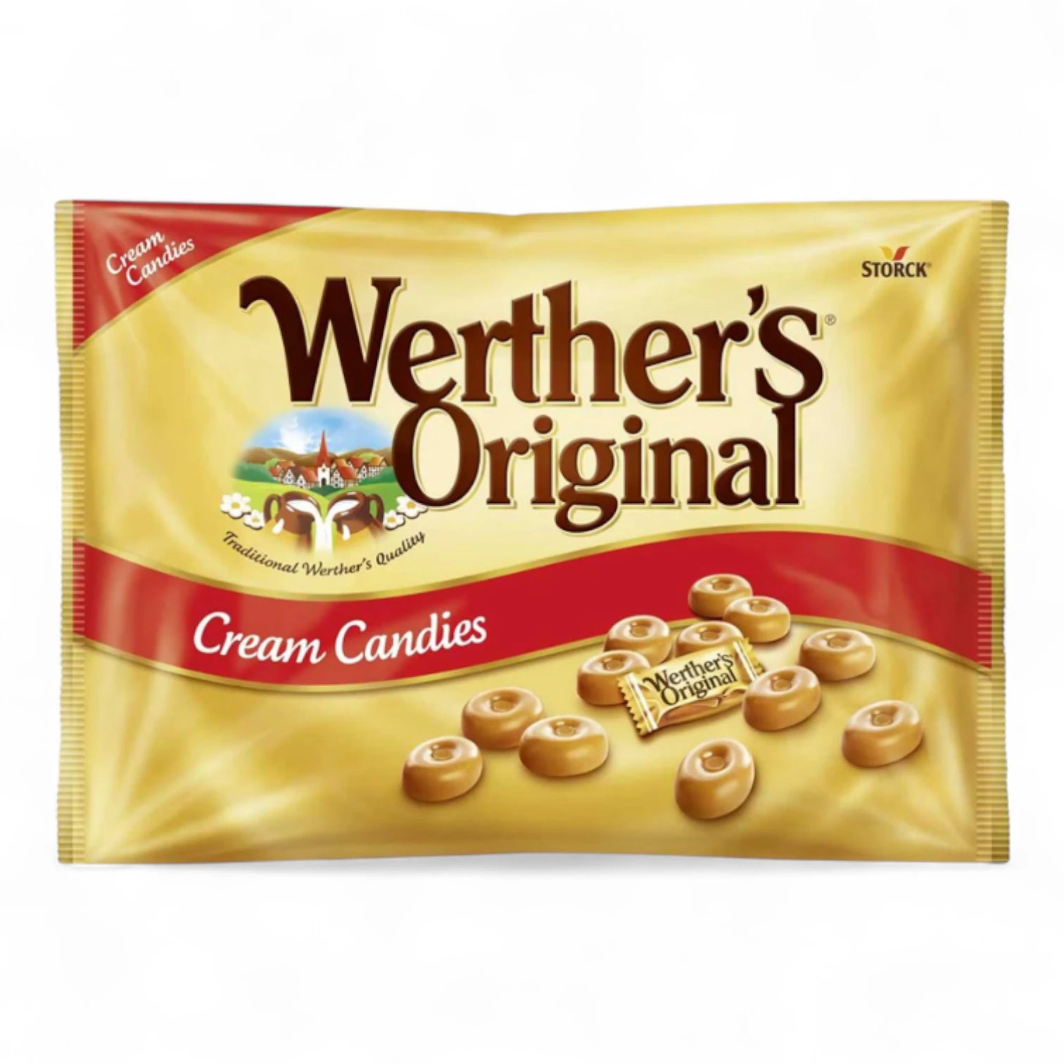 Storck Werther’s Original Cream Candy – 800g Bag | Smooth & Buttery Caramel Sweets | Individually Wrapped for Freshness - Damoo