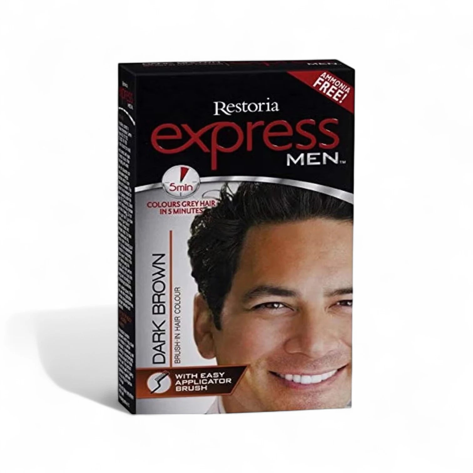 Restoria Express Men Dark Brown | Quick & Ammonia-Free Grey Hair Coverage for Men – Long-Lasting Up to 6 Weeks - Damoo
