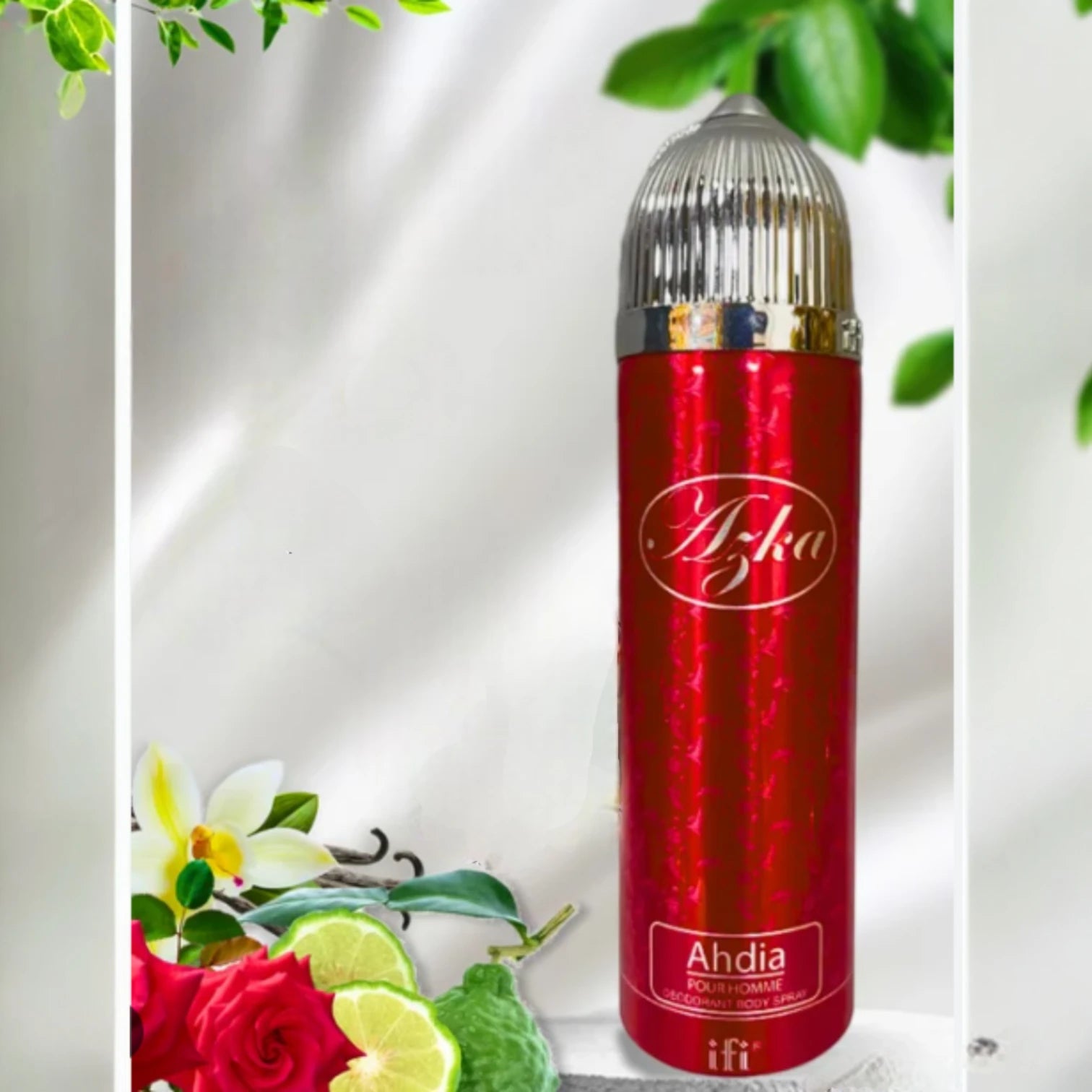 Azka Ahdia Homme Deodorant Body Spray for Men – 200ml | Elegant Spicy, Woody & Musky Fragrance with Long-Lasting Freshness - Damoo