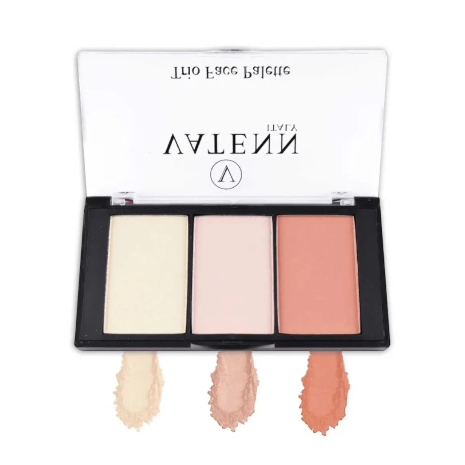 Vatenn Italy Trio Face Palette TFP804 Star Dust | Highlighter, Blush & Contour | Travel-Friendly Face Makeup Palette Made in Italy - Damoo