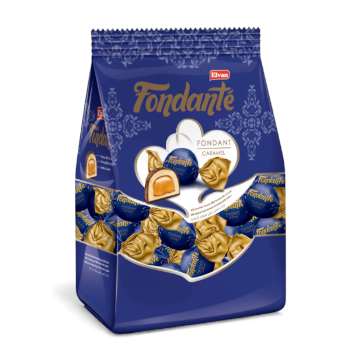 Elvan Fondante Milky Caramel Chocolate – 1kg Family Pack | Soft Caramel Center Covered in Creamy Milk Chocolate - Damoo