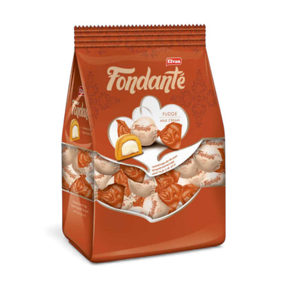 Elvan Fondante Milk Cream Fudge 400g | Soft Caramel-Milk Filling | Individually Wrapped Chocolates - Damoo