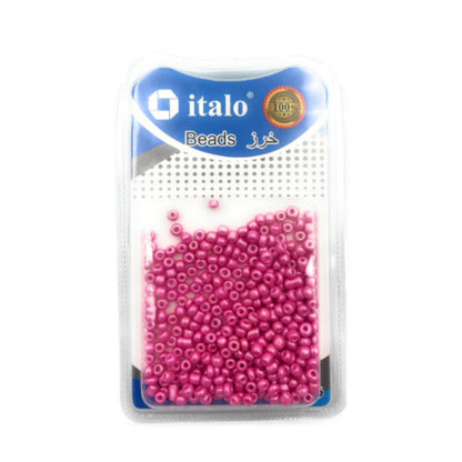 Italo Beads Pink 4mm (30g) – Decorative Craft Beads for DIY Jewelry Making, Bracelets, Necklaces & Creative Projects - Damoo