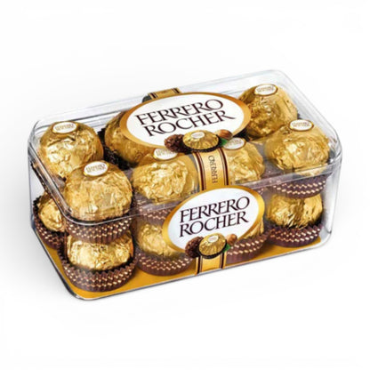 Ferrero Rocher 16-Piece Chocolate Collection 200g – Whole Hazelnut Milk Chocolate Gift Box - Damoo