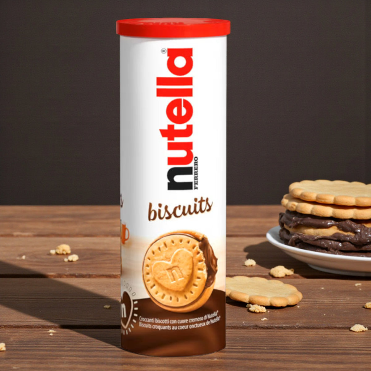 Nutella Chocolate Biscuits 12 Pieces – Crunchy Golden Biscuits with Creamy Nutella Filling - Damoo