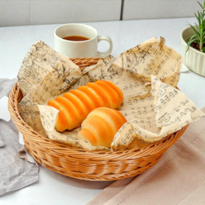 Natural Round Rattan Basket Tray – Handwoven Wicker Bread, Fruit & Snack Serving Basket for Dining Tables & Kitchen Storage (H(6.5cm) x W(30cm) x L(30cm) x Base(23cm)) - Damoo