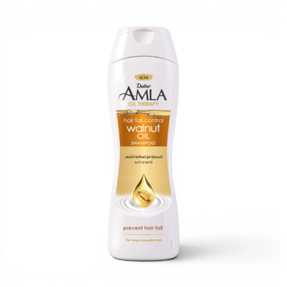 Dabur Amla Oil Therapy Hair Fall Control Walnut Oil Shampoo 400ml – Nourishing Hair Care Shampoo for Long & Beautiful Hair – Strengthening Formula for Weak & Falling Hair - Damoo