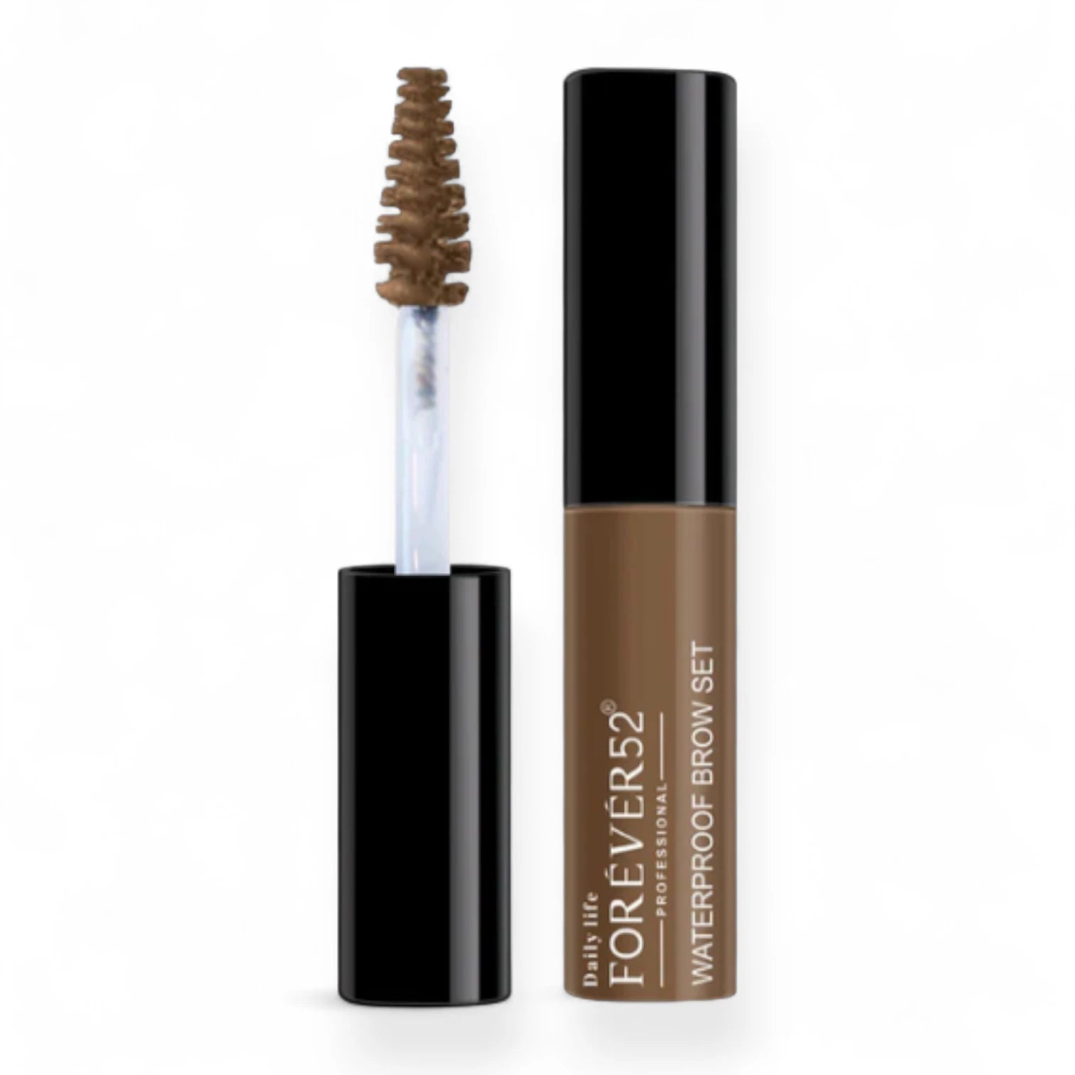 Forever52 Waterproof Brow Set – Coal Brown (WBS006) | Long-Lasting Brush-On Brow Gel, Smudge-Proof, Sweat-Resistant & Natural Finish - Damoo