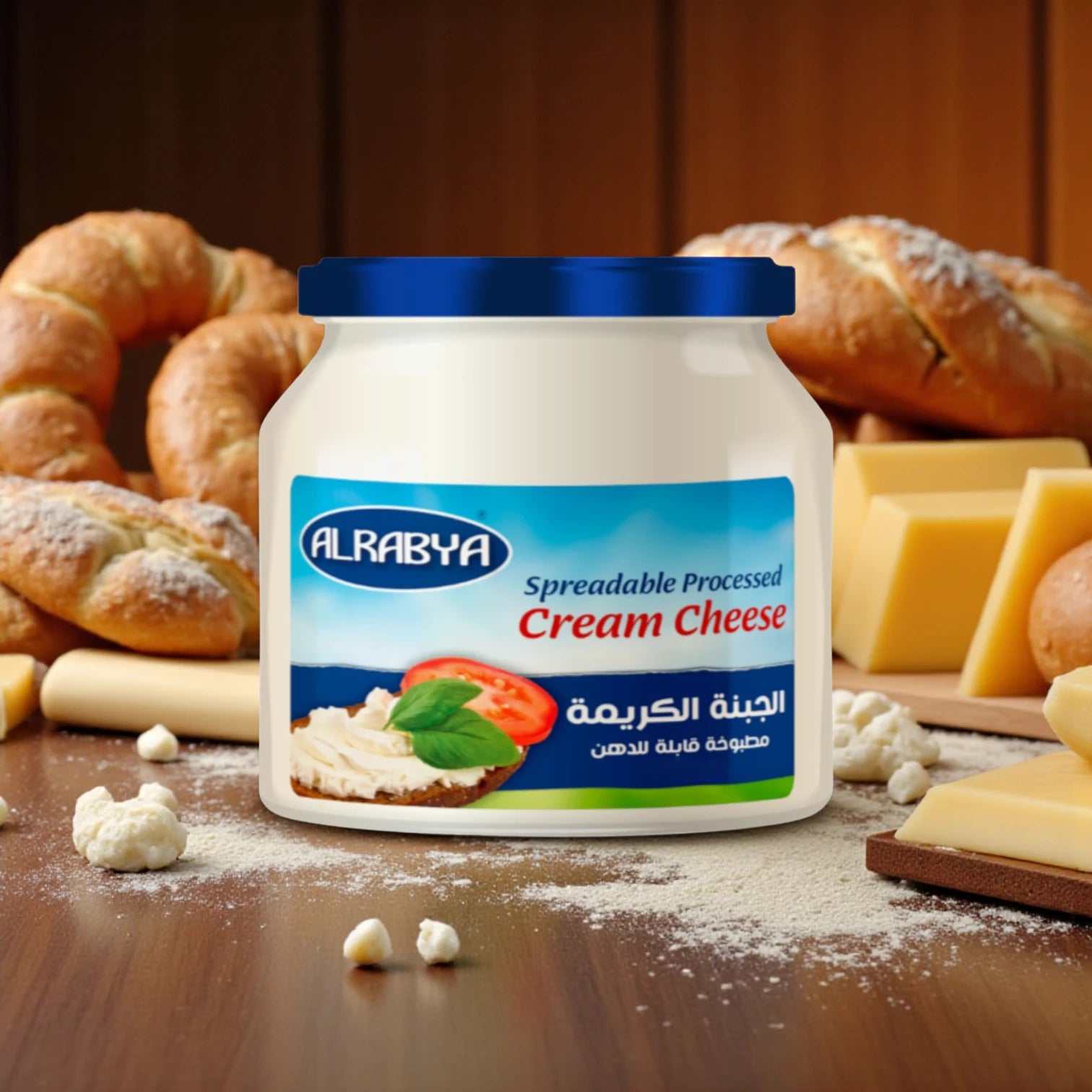Al Rabya Cream Cheese Spread – 500g Glass Jar (Pack of 2) | Smooth, Mild & Delicious Everyday Spread - Damoo