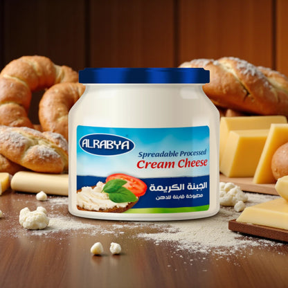 Al Rabya Cream Cheese Spread – 500g Glass Jar (Pack of 2) | Smooth, Mild & Delicious Everyday Spread - Damoo