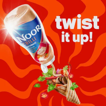 Noor Chili Mayonnaise – 295ml Squeezy Bottle | Spicy, Creamy Mayo with Real Egg Yolk & Chili | Perfect for Sandwiches, Fries, and Dips - Damoo