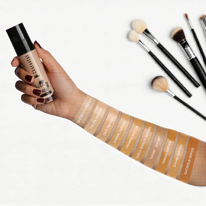 Character Silky Matte Foundation - Haifa (SMF002) | Water-Based, Oil-Free, 86% Skincare Formula, Long-Lasting 8-Hour Coverage, Hydrating & Anti-Inflammatory - Damoo